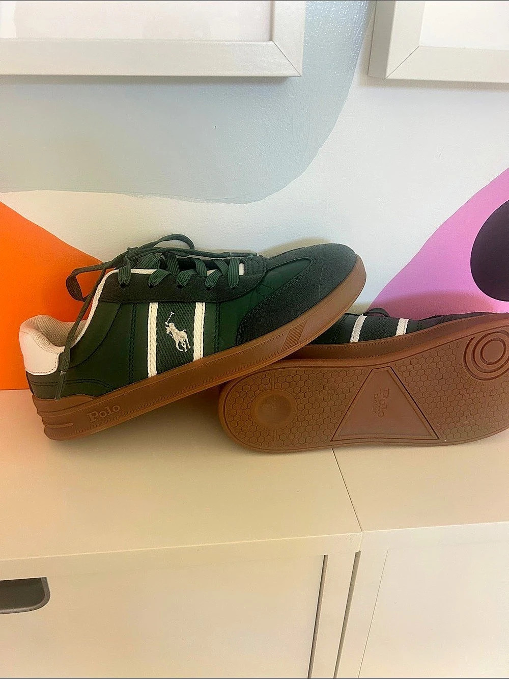 Polo Ralph Lauren Train 89 Sneaker Green & Brown